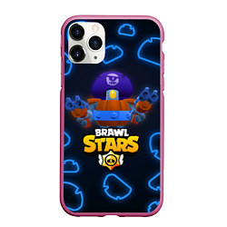 Чехол iPhone 11 Pro матовый Brawl Stars Darryl, цвет: 3D-малиновый