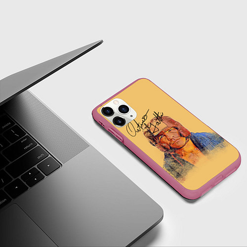 Чехол iPhone 11 Pro матовый Arturo Gatti / 3D-Малиновый – фото 3
