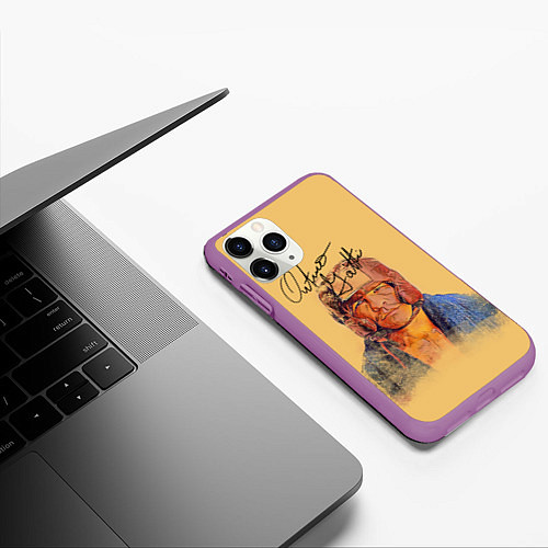 Чехол iPhone 11 Pro матовый Arturo Gatti / 3D-Фиолетовый – фото 3