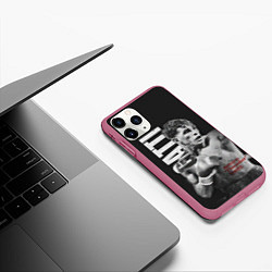 Чехол iPhone 11 Pro матовый Gatti, цвет: 3D-малиновый — фото 2
