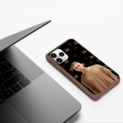 Чехол iPhone 11 Pro матовый Егор Крид / 3D-Коричневый – фото 3