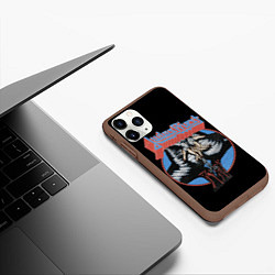 Чехол iPhone 11 Pro матовый Judas Priest, цвет: 3D-коричневый — фото 2