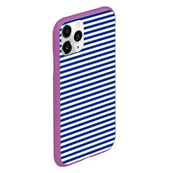 Чехол iPhone 11 Pro матовый Тельняшка ВМФ, цвет: 3D-фиолетовый — фото 2