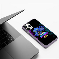Чехол iPhone 11 Pro матовый Brawl Stars LEON, цвет: 3D-серый — фото 2