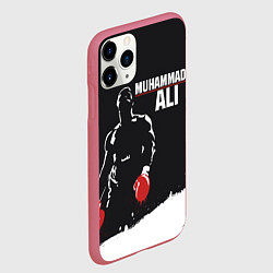Чехол iPhone 11 Pro матовый Muhammad Ali, цвет: 3D-малиновый — фото 2