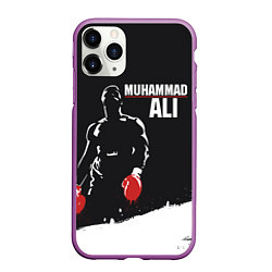 Чехол iPhone 11 Pro матовый Muhammad Ali, цвет: 3D-фиолетовый