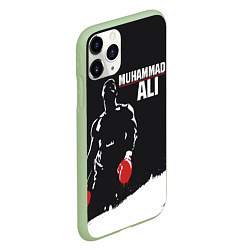 Чехол iPhone 11 Pro матовый Muhammad Ali, цвет: 3D-салатовый — фото 2