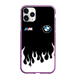 Чехол iPhone 11 Pro матовый BMW БМВ, цвет: 3D-фиолетовый