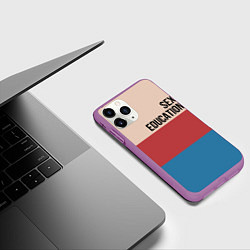 Чехол iPhone 11 Pro матовый Половое воспитание, цвет: 3D-фиолетовый — фото 2