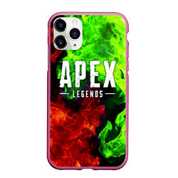 Чехол iPhone 11 Pro матовый APEX LEGENDS, цвет: 3D-малиновый