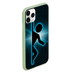 Чехол iPhone 11 Pro матовый Portal space, цвет: 3D-салатовый — фото 2