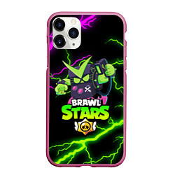 Чехол iPhone 11 Pro матовый BRAWL STARS VIRUS 8-BIT, цвет: 3D-малиновый