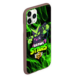 Чехол iPhone 11 Pro матовый BRAWL STARS VIRUS 8-BIT, цвет: 3D-коричневый — фото 2