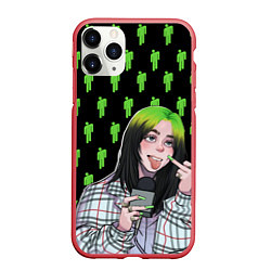 Чехол iPhone 11 Pro матовый Billie Eilish, цвет: 3D-красный