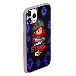 Чехол iPhone 11 Pro матовый Brawl Stars Shadow Knight Jassie, цвет: 3D-сиреневый — фото 2