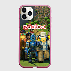 Чехол iPhone 11 Pro матовый ROBLOX, цвет: 3D-малиновый