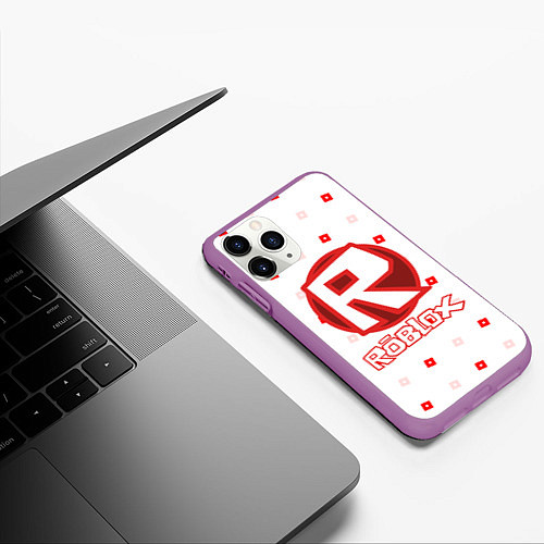 Чехол iPhone 11 Pro матовый ROBLOX / 3D-Фиолетовый – фото 3