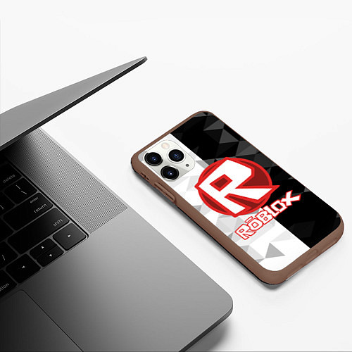 Чехол iPhone 11 Pro матовый ROBLOX / 3D-Коричневый – фото 3