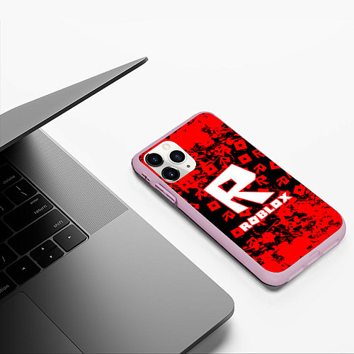 Чехол iPhone 11 Pro матовый Roblox / 3D-Розовый – фото 3