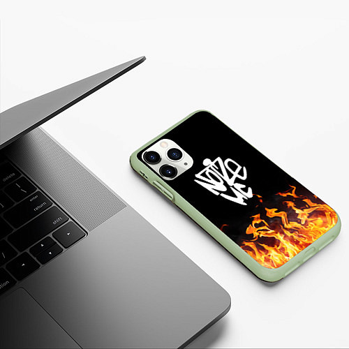 Чехол iPhone 11 Pro матовый Noize MC / 3D-Салатовый – фото 3