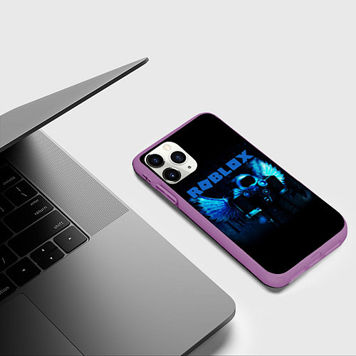 Чехол iPhone 11 Pro матовый ROBLOX / 3D-Фиолетовый – фото 3