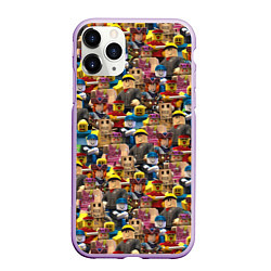 Чехол iPhone 11 Pro матовый ROBLOX, цвет: 3D-сиреневый