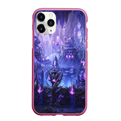 Чехол iPhone 11 Pro матовый HEROES, цвет: 3D-малиновый