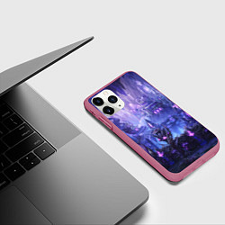 Чехол iPhone 11 Pro матовый HEROES, цвет: 3D-малиновый — фото 2