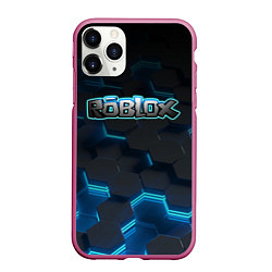 Чехол iPhone 11 Pro матовый Roblox Neon Hex, цвет: 3D-малиновый