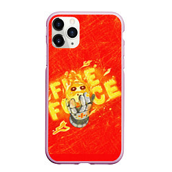 Чехол iPhone 11 Pro матовый Fire Force, цвет: 3D-розовый