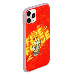 Чехол iPhone 11 Pro матовый Fire Force, цвет: 3D-розовый — фото 2