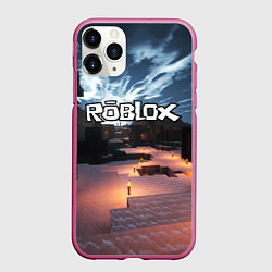 Чехол iPhone 11 Pro матовый ROBLOX, цвет: 3D-малиновый