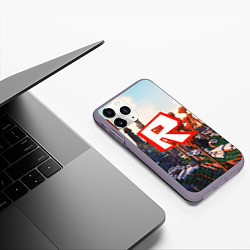 Чехол iPhone 11 Pro матовый ROBLOX GAME, цвет: 3D-серый — фото 2