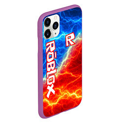 Чехол iPhone 11 Pro матовый ROBLOX, цвет: 3D-фиолетовый — фото 2