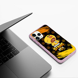 Чехол iPhone 11 Pro матовый Brawl stars sally leon, цвет: 3D-розовый — фото 2