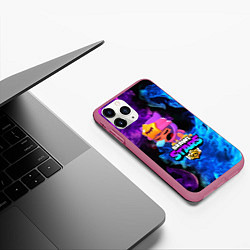 Чехол iPhone 11 Pro матовый BRAWL STARS SANDY, цвет: 3D-малиновый — фото 2