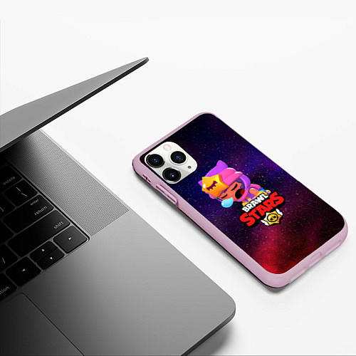Чехол iPhone 11 Pro матовый BRAWL STARS SANDY / 3D-Розовый – фото 3