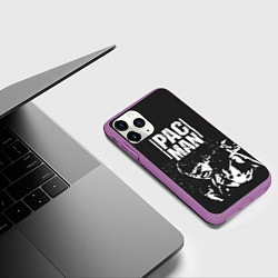 Чехол iPhone 11 Pro матовый Pac Man, цвет: 3D-фиолетовый — фото 2