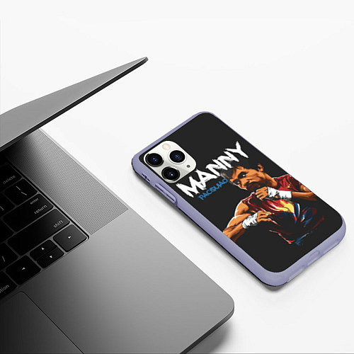 Чехол iPhone 11 Pro матовый Manny / 3D-Светло-сиреневый – фото 3