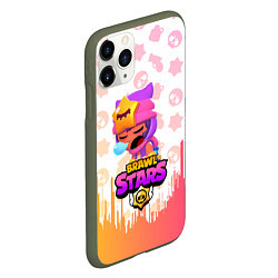 Чехол iPhone 11 Pro матовый BRAWL STARS SANDY, цвет: 3D-темно-зеленый — фото 2