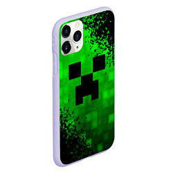 Чехол iPhone 11 Pro матовый MINECRAFT, цвет: 3D-светло-сиреневый — фото 2