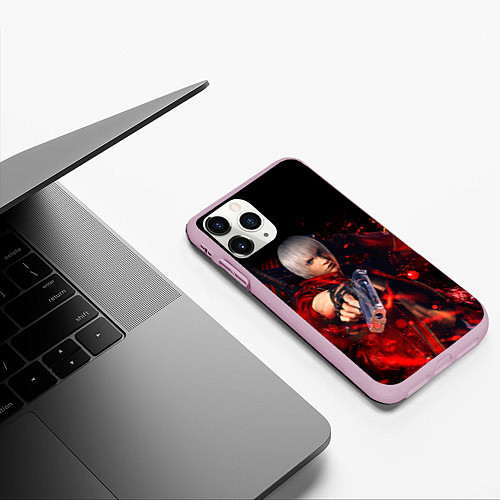 Чехол iPhone 11 Pro матовый DEVIL MAY CRY DMC / 3D-Розовый – фото 3