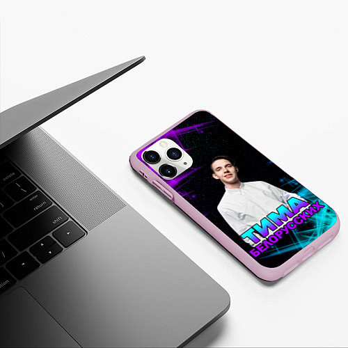 Чехол iPhone 11 Pro матовый Тима Белорусских / 3D-Розовый – фото 3