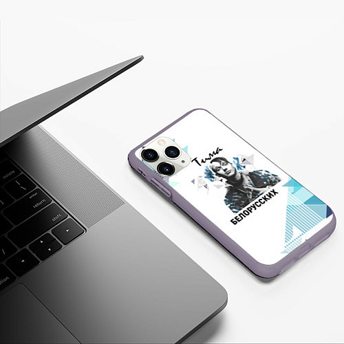 Чехол iPhone 11 Pro матовый Тима Белорусских / 3D-Серый – фото 3