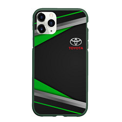 Чехол iPhone 11 Pro матовый TOYOTA, цвет: 3D-темно-зеленый