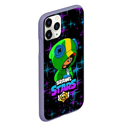 Чехол iPhone 11 Pro матовый Brawl Stars LEON, цвет: 3D-серый — фото 2