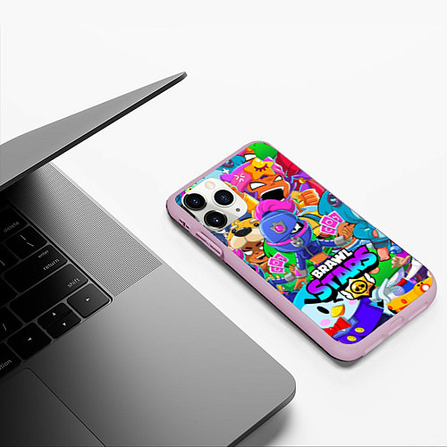 Чехол iPhone 11 Pro матовый BRAWL STARS TARA / 3D-Розовый – фото 3