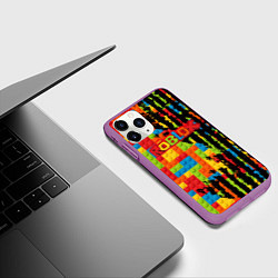 Чехол iPhone 11 Pro матовый Roblox, цвет: 3D-фиолетовый — фото 2