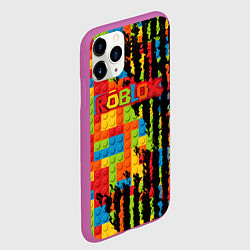 Чехол iPhone 11 Pro матовый Roblox, цвет: 3D-фиолетовый — фото 2