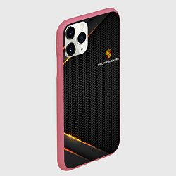 Чехол iPhone 11 Pro матовый PORSCHE, цвет: 3D-малиновый — фото 2
